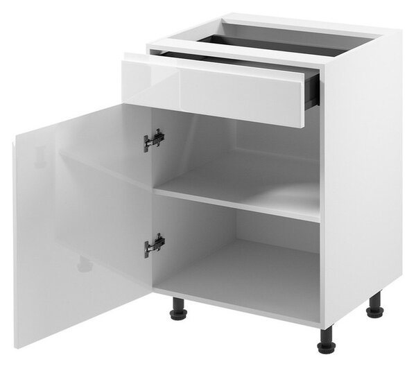 Kuchyňská skříňka ASPEN D60S1-P/L- bílá/bílá Otevírání vlevo