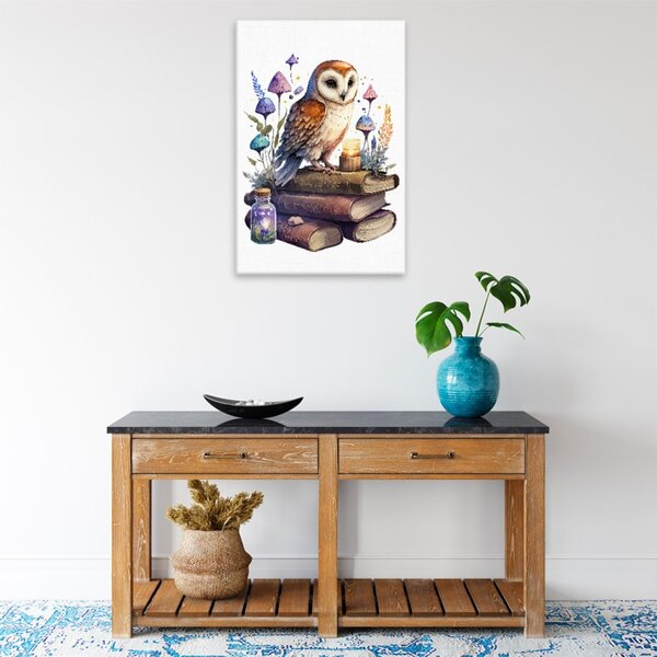Obraz na plátně - Moudrá sova - 40x60 cm - CZ výroba