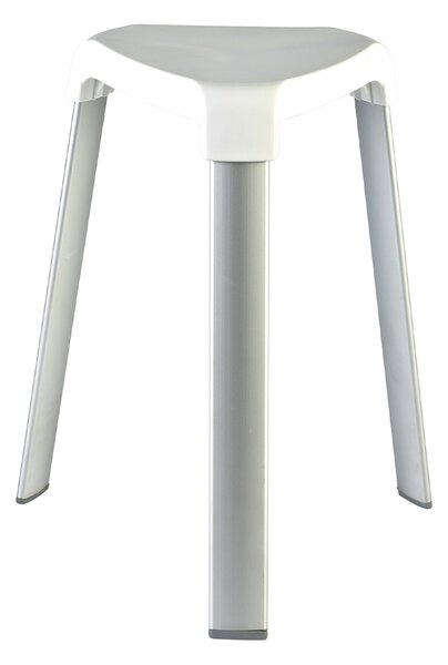 MSV sedátko do sprchy SAFE, bílé, hliník, 45 cm, do 120 g