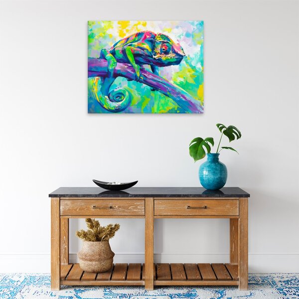 Obraz na plátně - Chameleon - 50x40 cm - CZ výroba