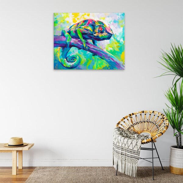 Obraz na plátně - Chameleon - 50x40 cm - CZ výroba
