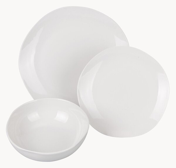 Sada porcelánového nádobí Wave, pro 6 osob, 18 dílů