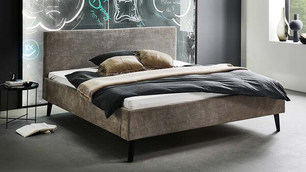 Luxusní čalouněná postel AVOLA Taupe 180x200 cm manželské dvojlůžko