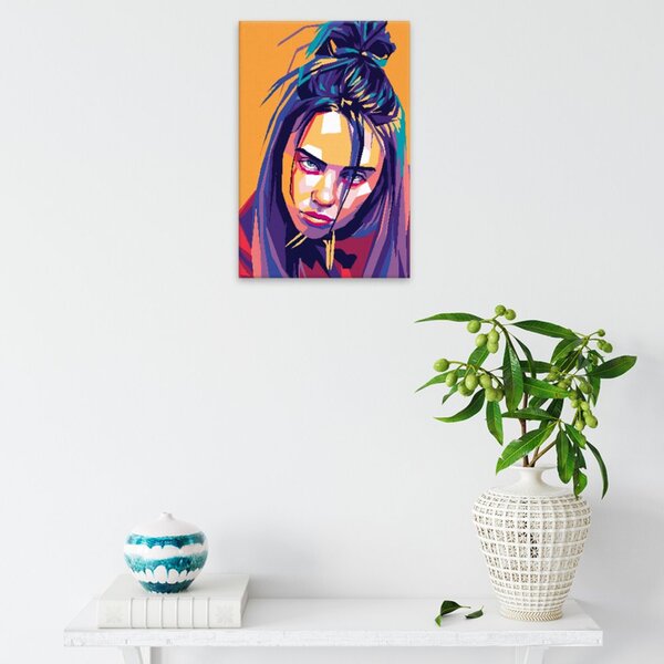 Obraz na plátně - Billie Eilish 02 - 40x60 cm - CZ výroba