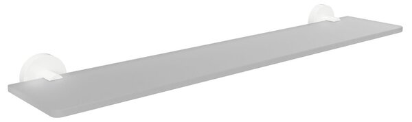 X-ROUND WHITE skleněná polička, 600mm, bílá