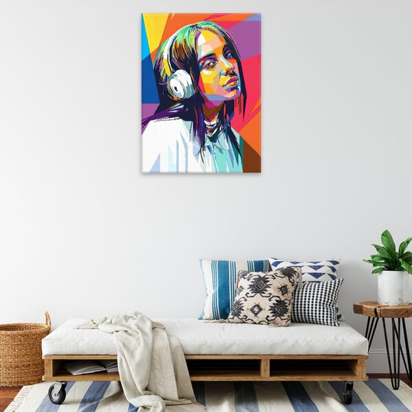 Obraz na plátně - Billie Eilish 01 - 30x40 cm - CZ výroba