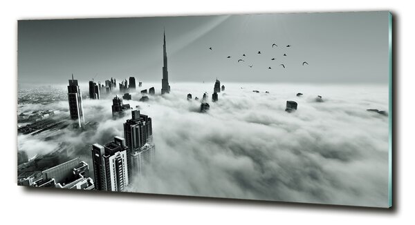 Foto obraz sklo tvrzené Mlha nad Dubajem osh-67144180