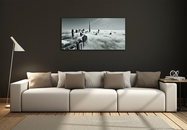Foto obraz sklo tvrzené Mlha nad Dubajem osh-67144180