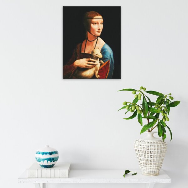 Obraz na plátně - Dáma s hranostajem Leonardo da Vinci - 40x50 cm