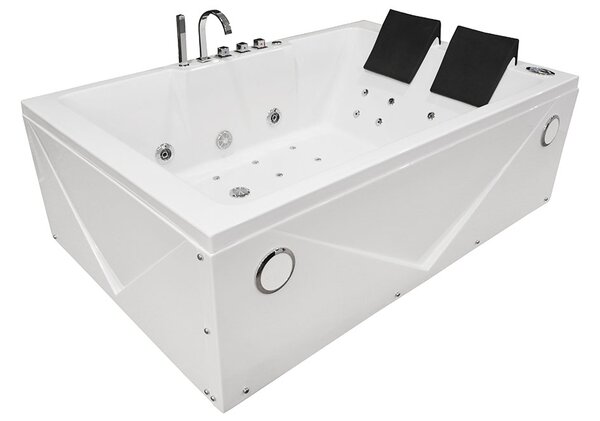 M-SPA - Koupelnová vana s hydromasáží 642 TURBO pravá 186 x 121 x 65 cm