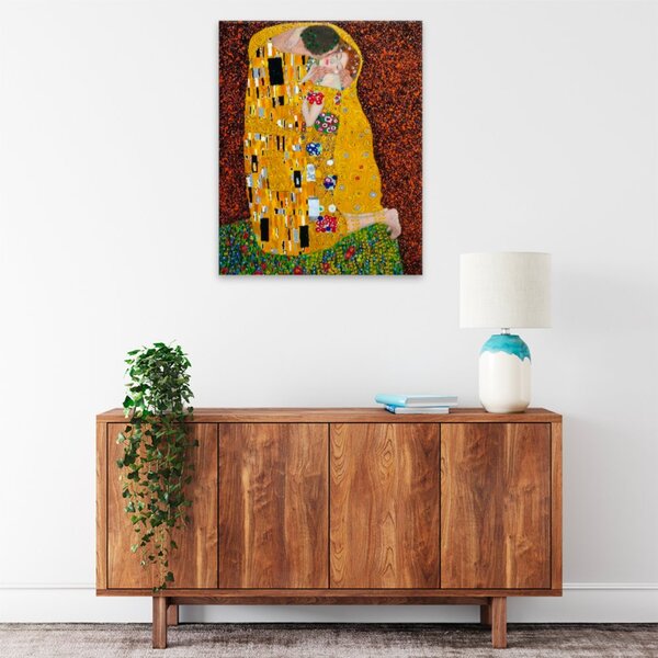 Obraz na plátně - Polibek Gustav Klimt - 40x50 cm
