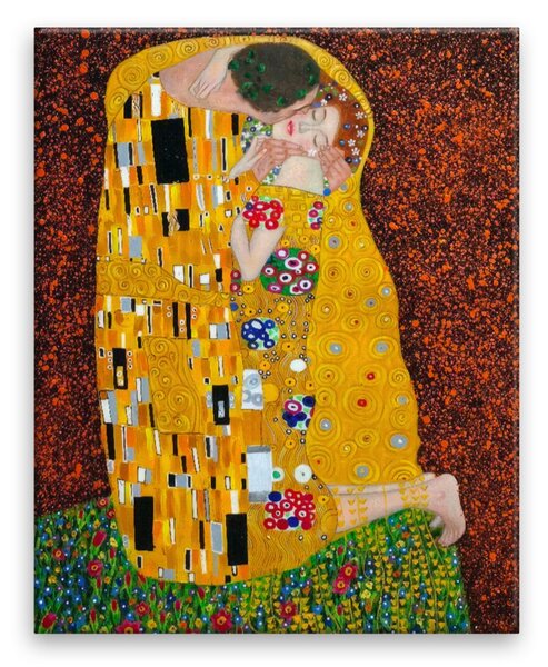 Obraz na plátně - Polibek Gustav Klimt - 40x50 cm