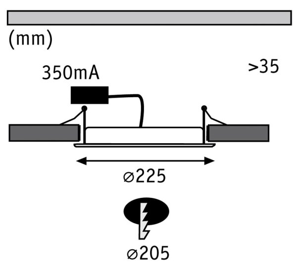 Paulmann 92034 - LED/14W Podhledové svítidlo 230V