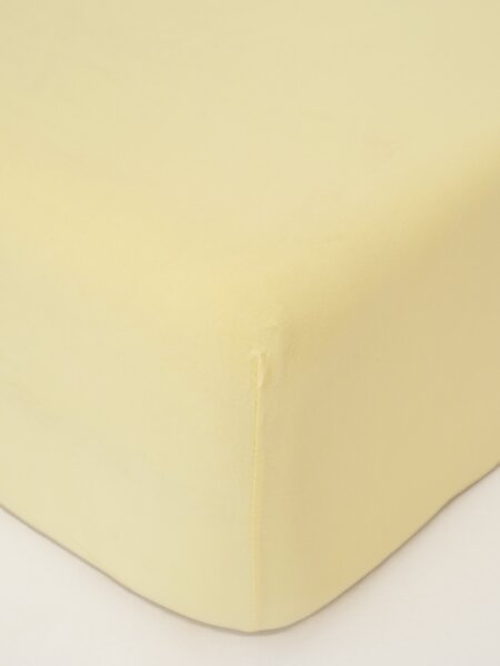 MK Lůžkoviny Jersey prostěradlo do postýlky Classic 70 × 140 cm - pastelová žlutá