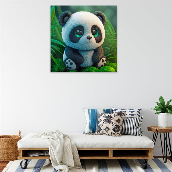 Obraz na plátně - Plyšová panda - 40x40 cm
