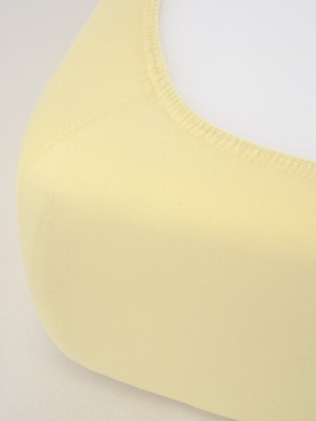 MK Lůžkoviny Jersey prostěradlo do postýlky Classic 70 × 140 cm - pastelová žlutá