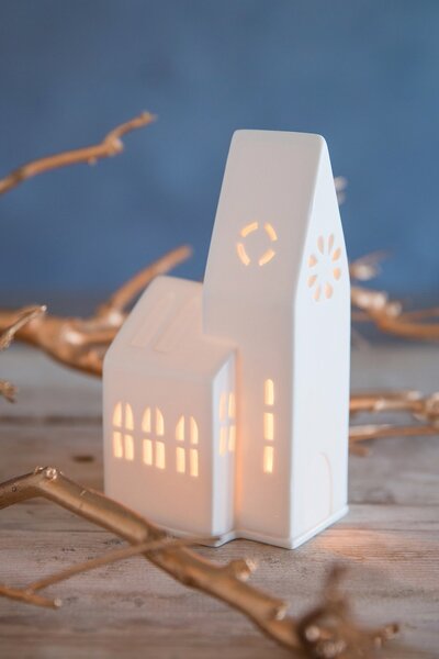 Räder Porcelánový kostelík - svícen malý