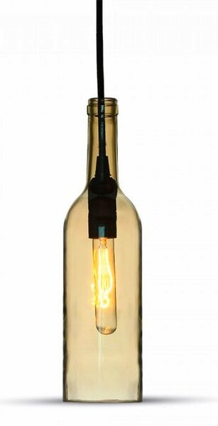 V-TAC Závěsná lampa láhev pro žárovky E14, Jantarová
