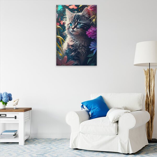 Obraz na plátně - Kocourek s modrýma očima - 40x60 cm