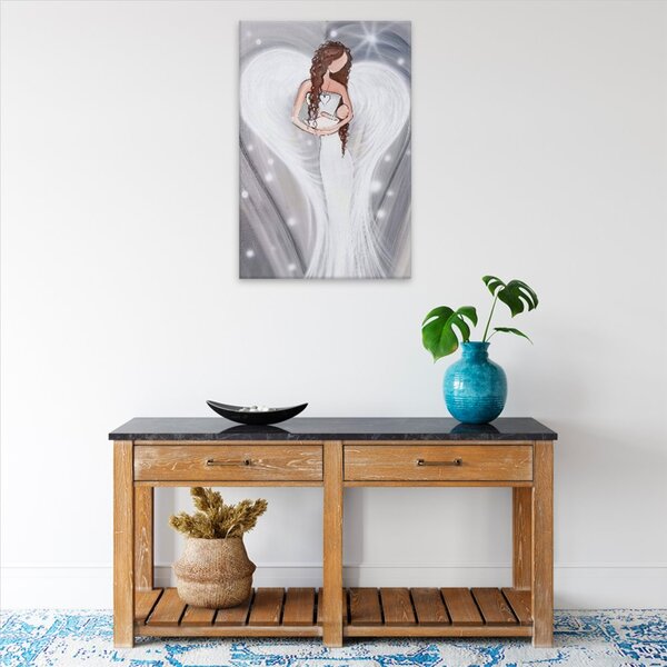 Obraz na plátně - Anděl s miminkem - 40x60 cm