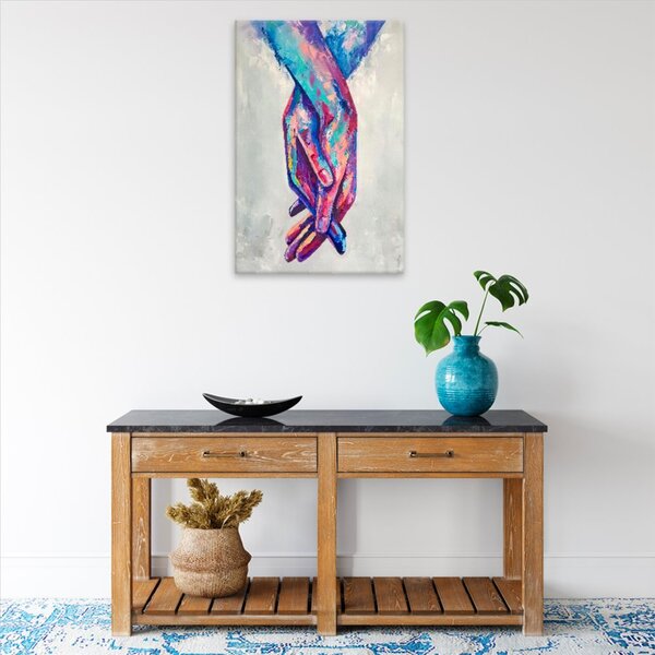 Obraz na plátně - Propletené prsty - 40x60 cm