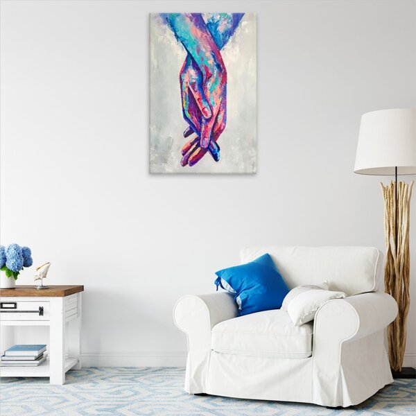 Obraz na plátně - Propletené prsty - 40x60 cm