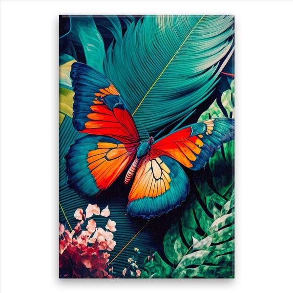 Obraz na plátně - Motýl v džungli - 40x60 cm
