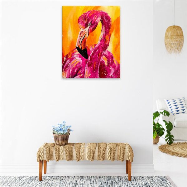 Obraz na plátně - Plameňák - 40x50 cm - CZ výroba