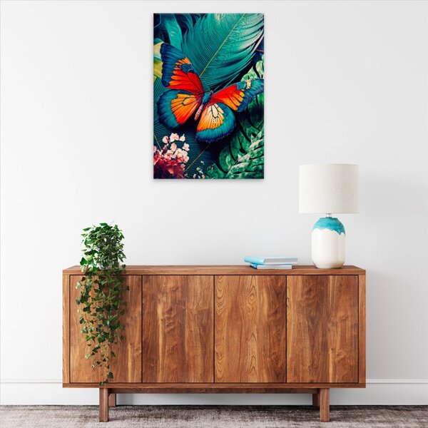 Obraz na plátně - Motýl v džungli - 40x60 cm