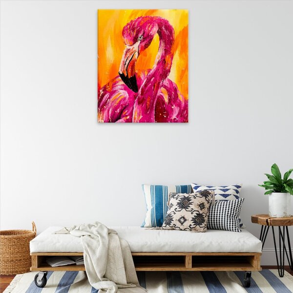 Obraz na plátně - Plameňák - 40x50 cm - CZ výroba