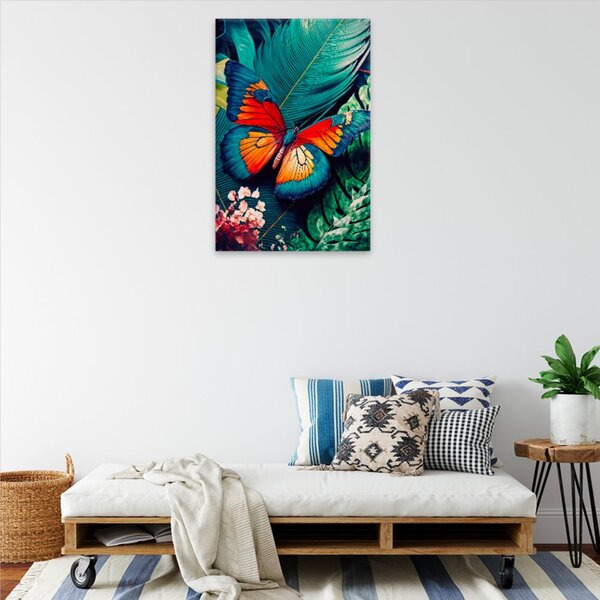 Obraz na plátně - Motýl v džungli - 40x60 cm