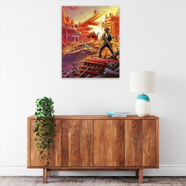 Obraz na plátně - Svět PUBG - 40x50 cm - CZ výroba