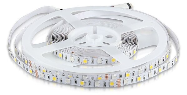 V-TAC RGB+W LED pásek do interiéru 5050 60 SMD/m 5m bal., RGB+Neutrální bílá
