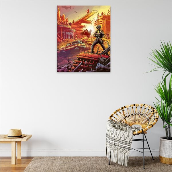 Obraz na plátně - Svět PUBG - 40x50 cm - CZ výroba
