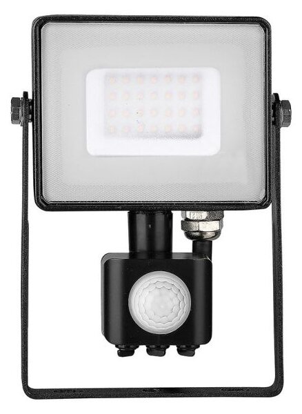 V-TAC PRO LED reflektor 30W s pohybovým čidlem se SAMSUNG čipy, Teplá bílá 2500 - 3000K