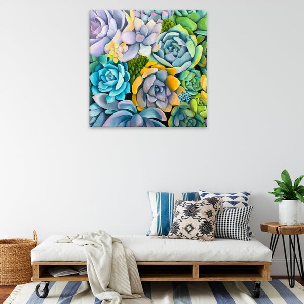 Obraz na plátně - Sukulenty - 40x40 cm - CZ výroba