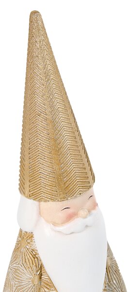Sada 3 vánočních dekorací TENNILA 23/31/32 cm Santa Claus Zlatá