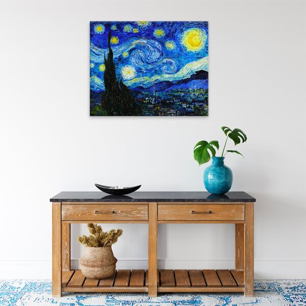 Obraz na plátně - Hvězdná noc van Gogh - 50x40 cm