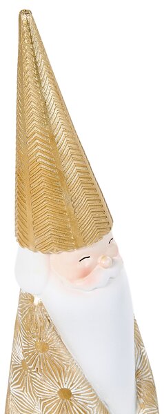 Sada 3 vánočních dekorací TENNILA 23/31/32 cm Santa Claus Zlatá