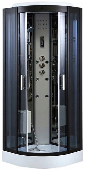 M-SPA - Hydromasážní sprchový box černý 0513A 80 x 80 x 215 cm