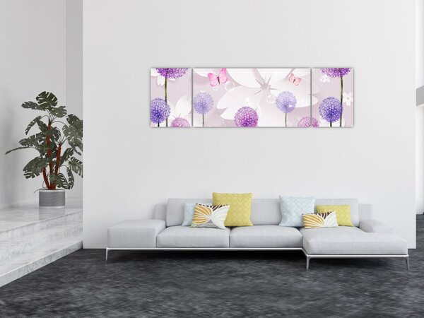 Obraz - Na řece květin (170x50 cm)