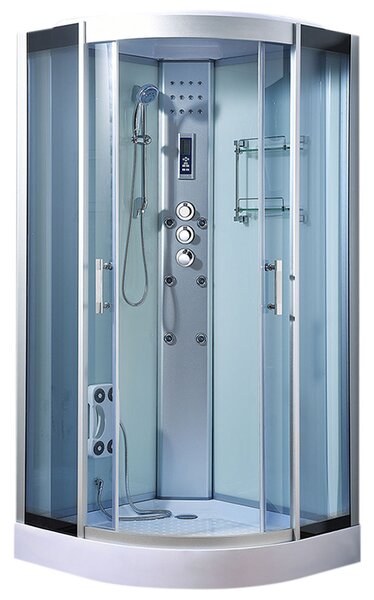M-SPA - Hydromasážní sprchový box bílý 513D 110 x 110 x 215 cm