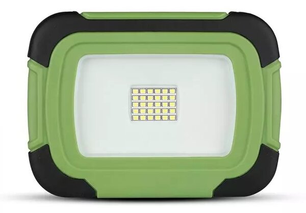 V-TAC Přenosný nabíjecí LED reflektor 10W se SAMSUNG čipy, Studená bílá 6000 - 6500K