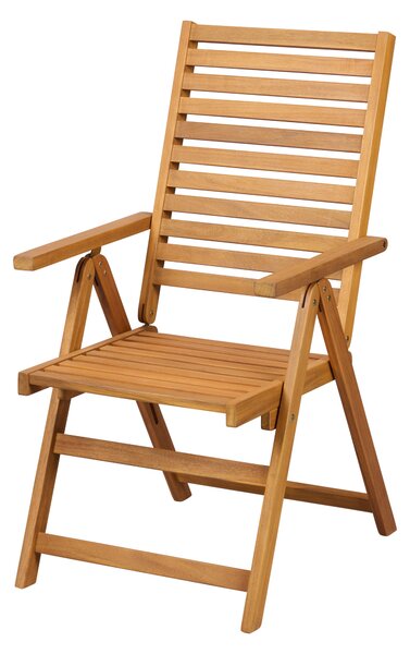 Livarno® Polohovací křeslo Sevilla, akácie (100399588)
