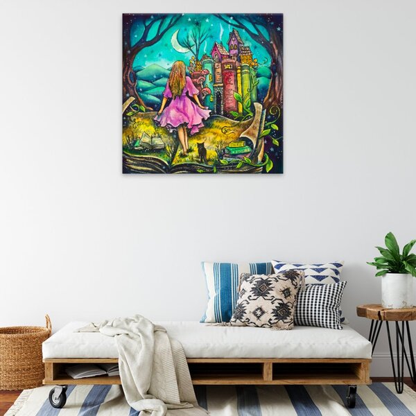 Obraz na plátně - Alenka v říši divů - 40x40 cm