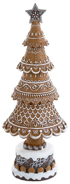 Sada 2 vánočních dekorací KOPPELO 33/42 cm Vánoční stromek Hnědá