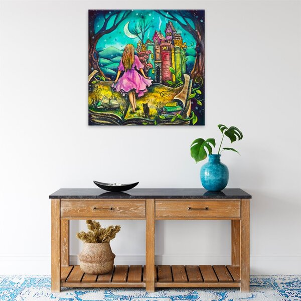 Obraz na plátně - Alenka v říši divů - 40x40 cm