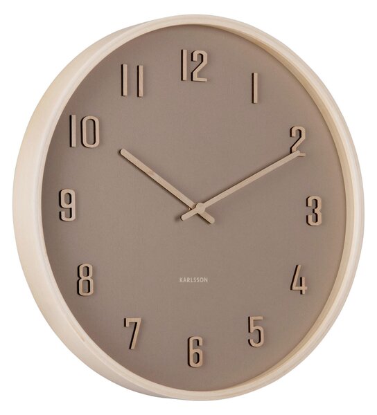 NÁSTĚNNÉ HODINY světle hnědá 41 cm Karlsson - Nástěnné hodiny, Online Only