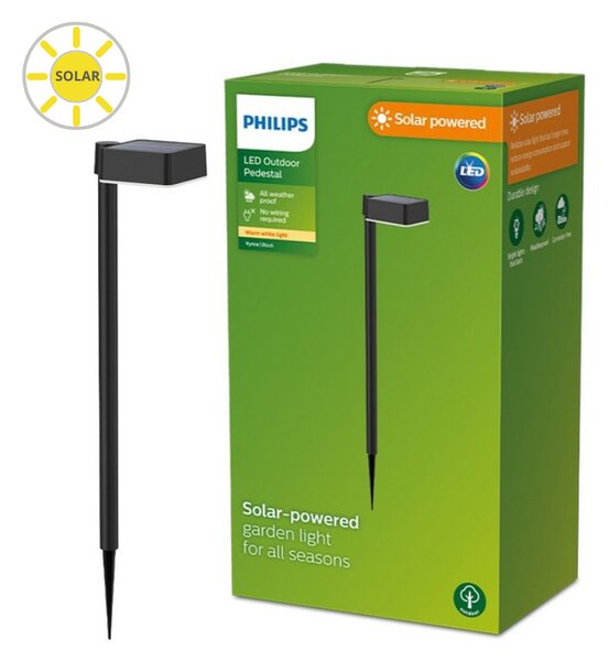 Philips 8720169265684 Outdoor solar Vynce solární zapichovací svítidlo/sloupek LED 1,5W/200lm 2700K IP44 černá