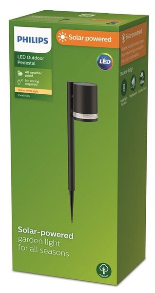 Philips 8720169265561 Outdoor solar Fyce solární zapichovací svítidlo/sloupek LED 1,5W/200lm 2700K IP44 černá